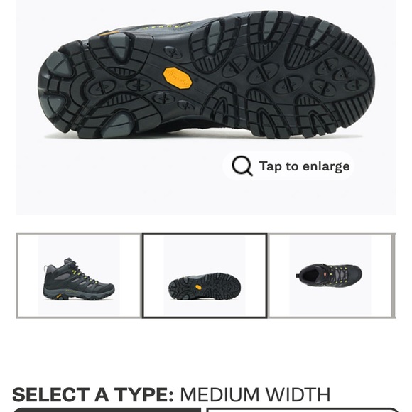 New! Men’s 10 Merrell Moab 3 Thermo Mid Waterproof boot in graphite medium width - Picture 2 of 8